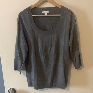 New York & Company Charcoal Knit Top